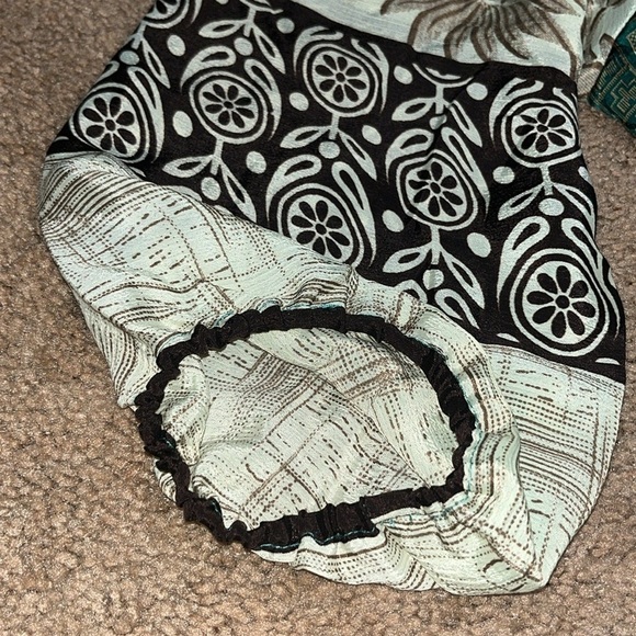 Guru For Life Upcycled Patchwork Mixed Floral Print 100% Silk Sari Kimono Boho - Picture 8 of 14